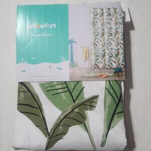 Pillowfort shower curtain leaf print 72'' x 72'' botanical